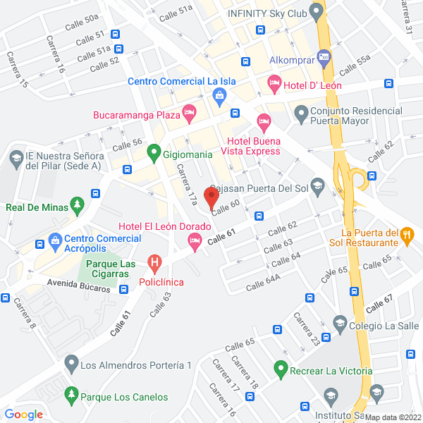 Map of Abastecedora Grúas Puerta Del Sol