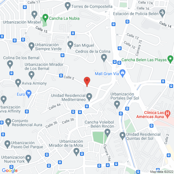 Mapa de Afkluere Lightin S.A.S