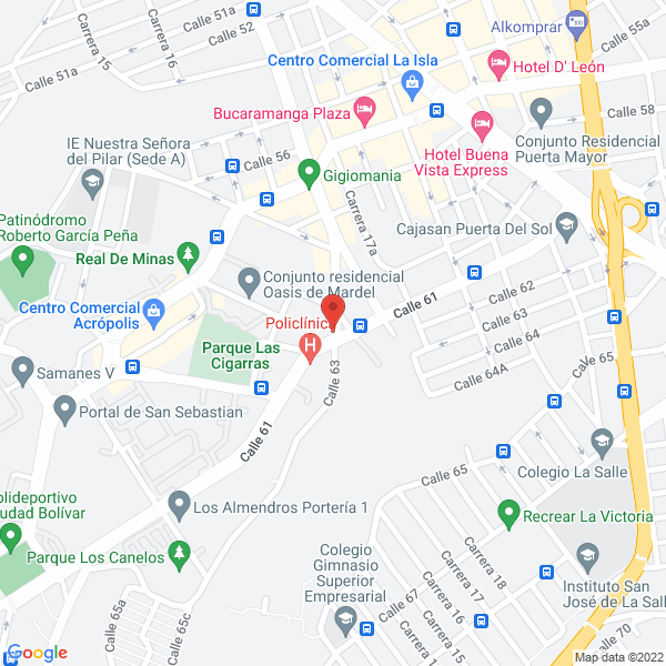 Map of Agasajos Bucaramanga Alice