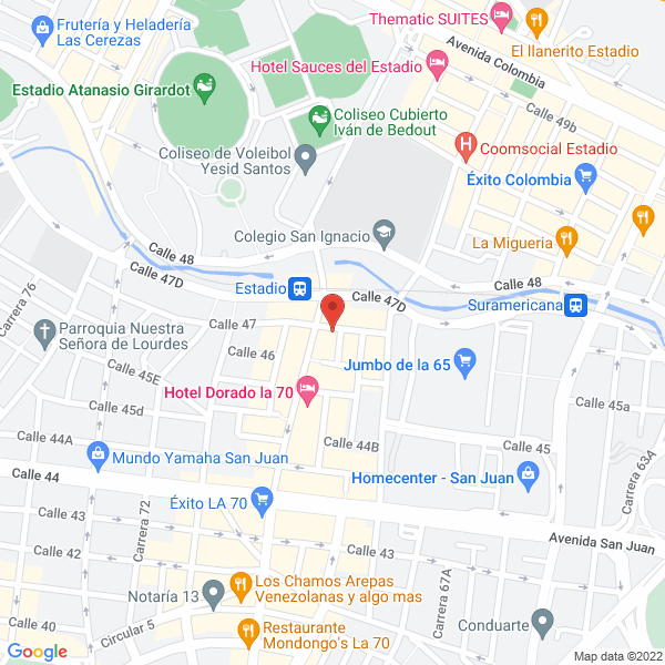 Mapa de Agencia Colombia Model'S