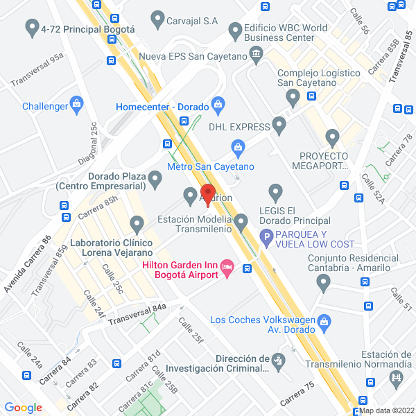 Mapa de Agencia De Aduanas Dhl Global Forwarding Colombia S.A. Nivel 1