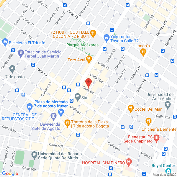 Mapa de Agroindustria Casablanca S.A.S.