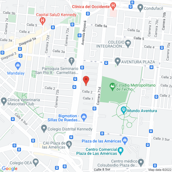 Mapa de Agape Refrigerios