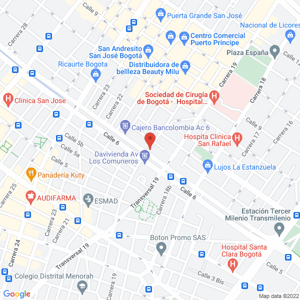Mapa de Almacén Auto Mustang Ltda.