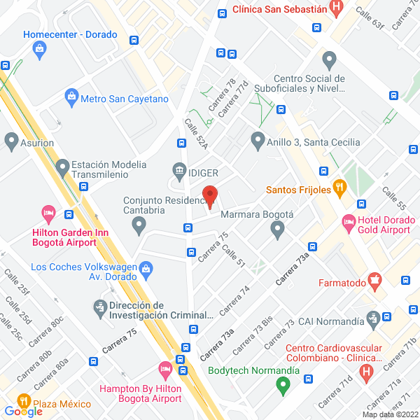 Mapa de Aislamientos Aires Térmicos S.A.S.