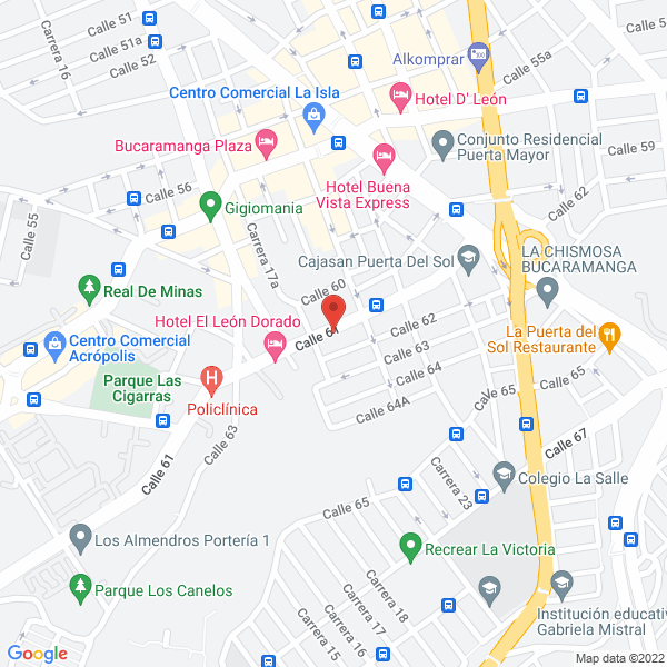 Map of Autorepuestos La 61