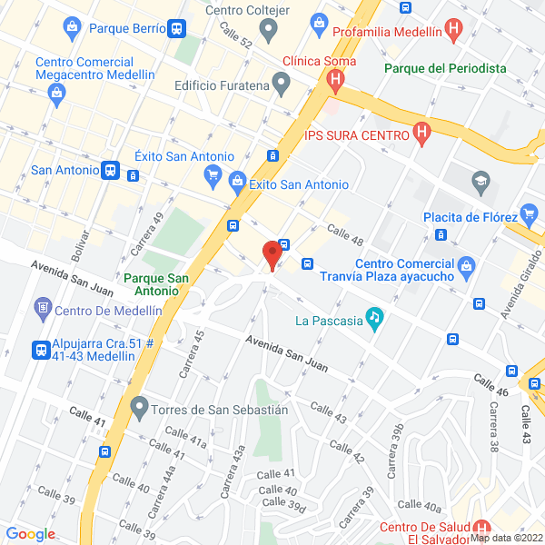 Mapa de Artes Gráficas Castañeda