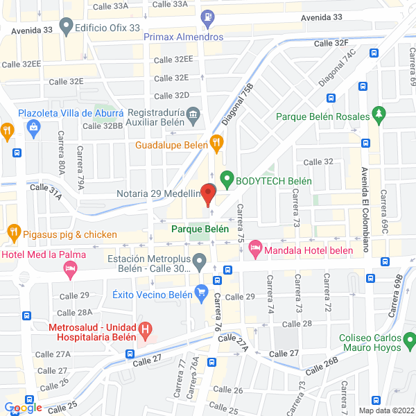 Mapa de Recepciones Belen De Juda