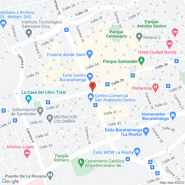 Map of Alquiler Y Venta Novias De Colombia