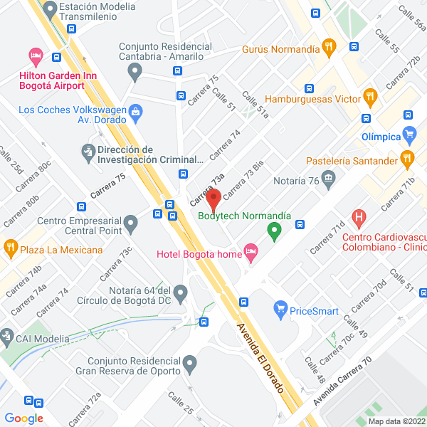 Mapa de Asesores Y Auditores R. & B. Ltda.