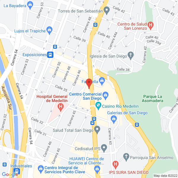 Mapa de Amadeus Colombia