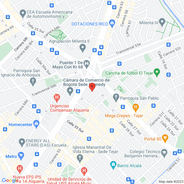 Mapa de Americana Cachuchas