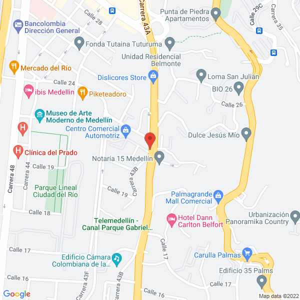 Mapa de Asesorías De Tránsito Oquendautos