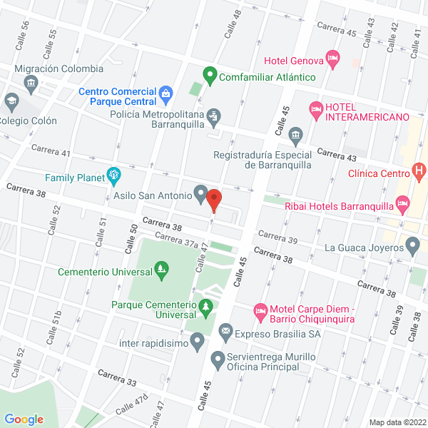 Map of Asilo San Antonio