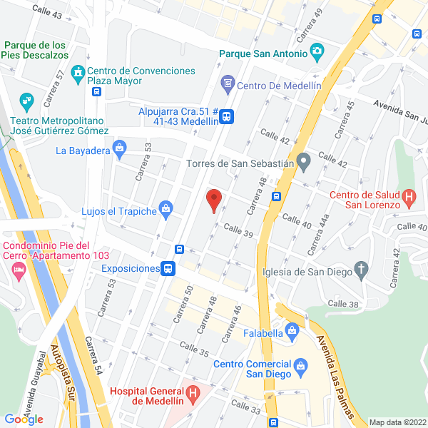 Mapa de Auto Frenos Itagüí