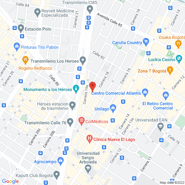 Mapa de Bienes & Mercadeo Inmobiliaria Ltda