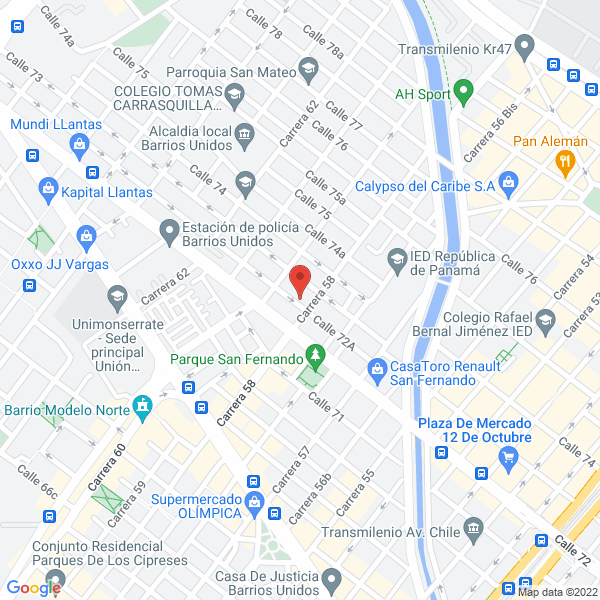 Mapa de Catering Y Cafe Cyc S.A.S.C S.A