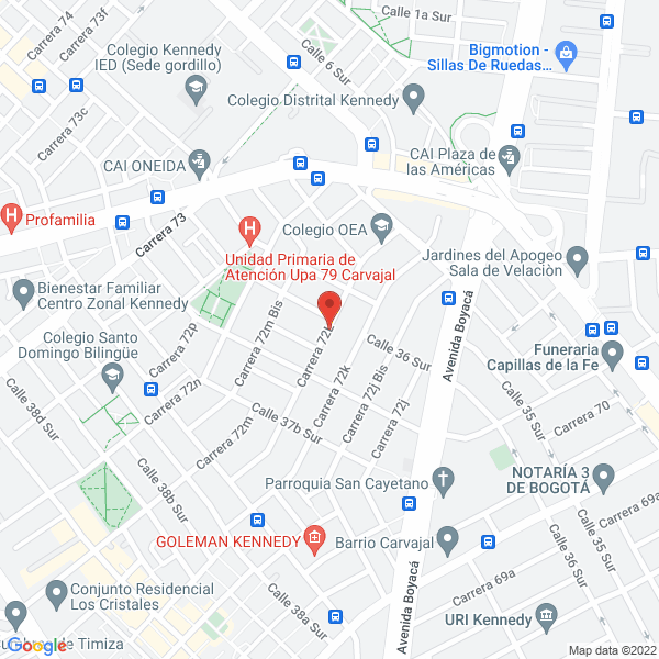 Mapa de Bakery Service Foods S.A.S.