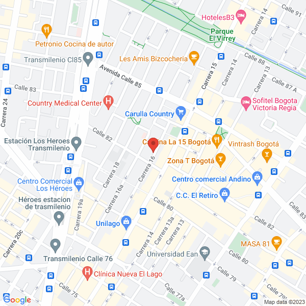 Mapa de Redcord De Colombia S.A. Banco Nacional De Celulas Madre