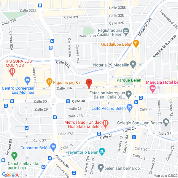 Mapa de Barbería American Style