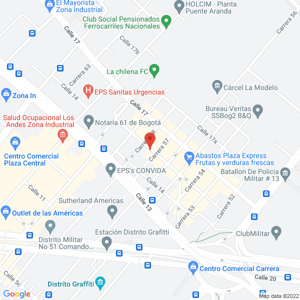 Mapa de C.J.R. Repuestos Ltda.