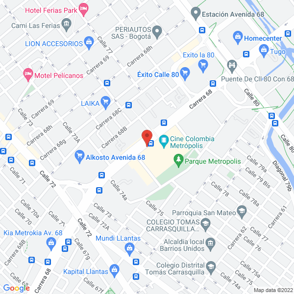 Mapa de Bienes Raíces Santana & Cía. S. En C.A.