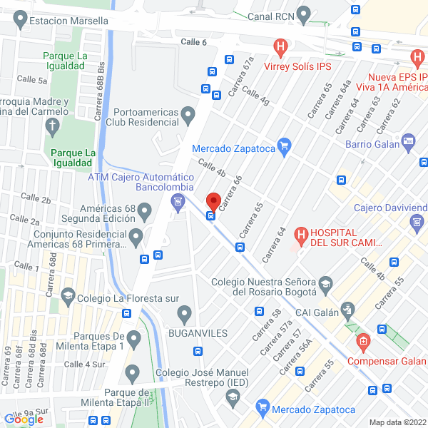 Mapa de Cajas Fuertes Fred Safe
