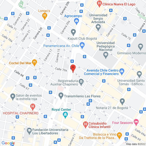 Mapa de Bourbon Roasters Coffee
