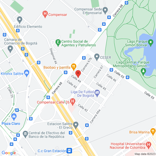 Mapa de Centro De Rehabilitación Del Niño Especial Ceres
