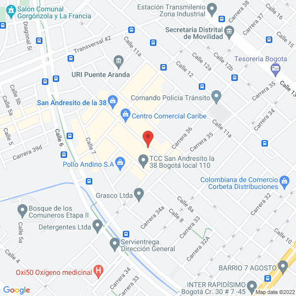 Mapa de Boutique Corazones