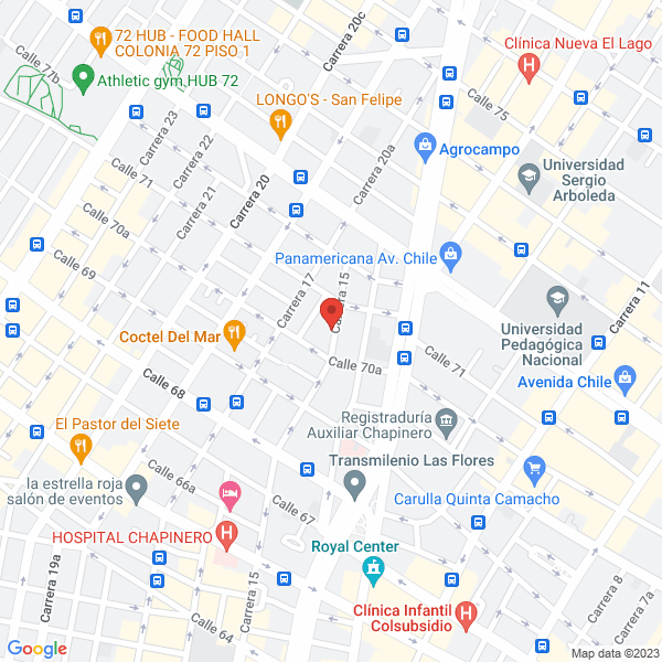 Mapa de Casa Club La Merced Hogar Para La Tercera Edad