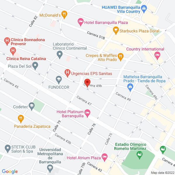 Map of Casa Cultural Española Sabina