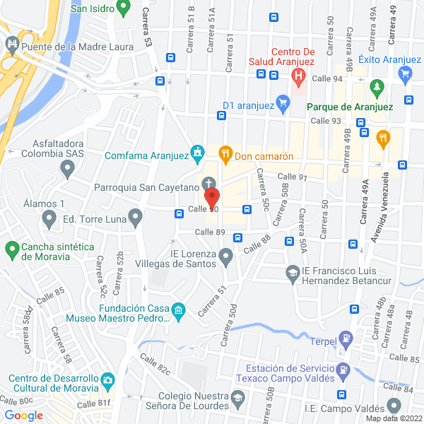 Mapa de Casa De Banquetes Los Angeles