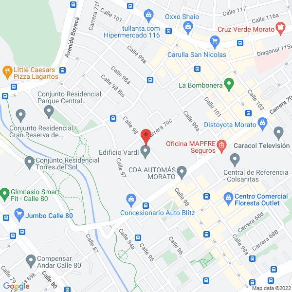 Mapa de C A F Asesores De Seguros Ltda.