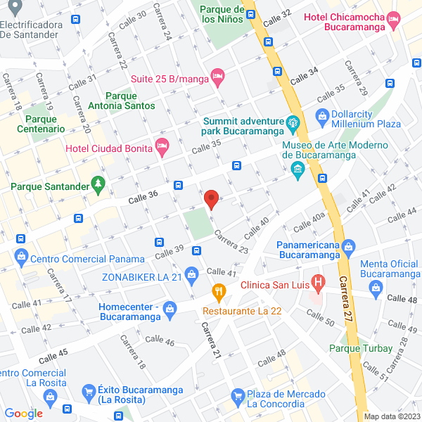 Map of Corporación Autónoma Regional Para La Defensa De Bucaramanga
