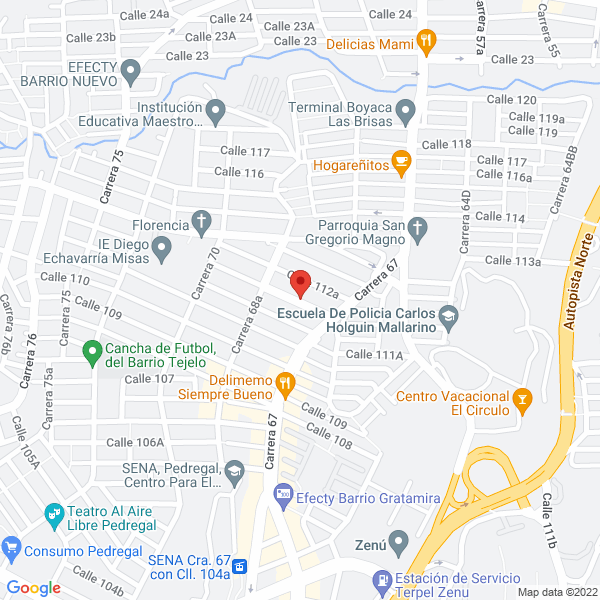 Mapa de Gimnasio Athletic Gym