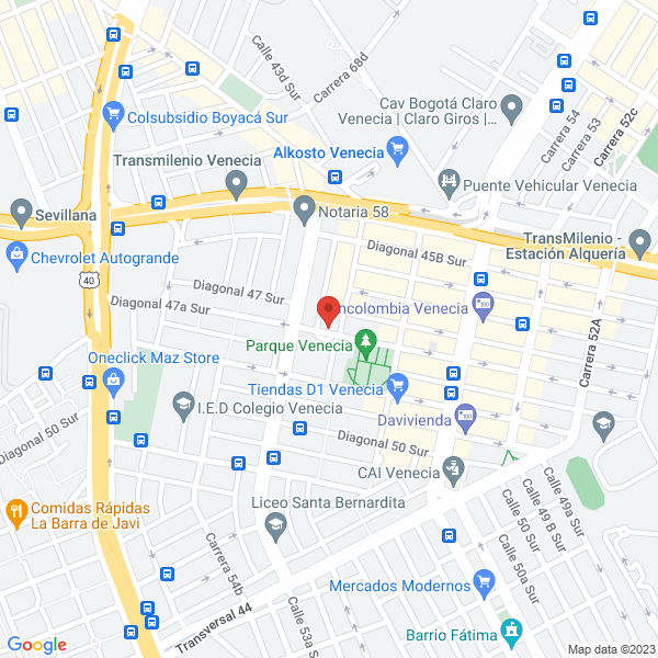 Mapa de Fundación De Educación Superior Nueva América