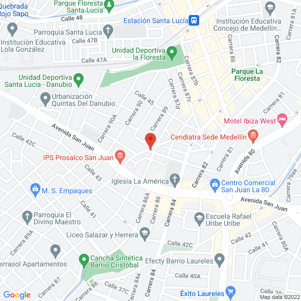 Mapa de M. Express S.A.S