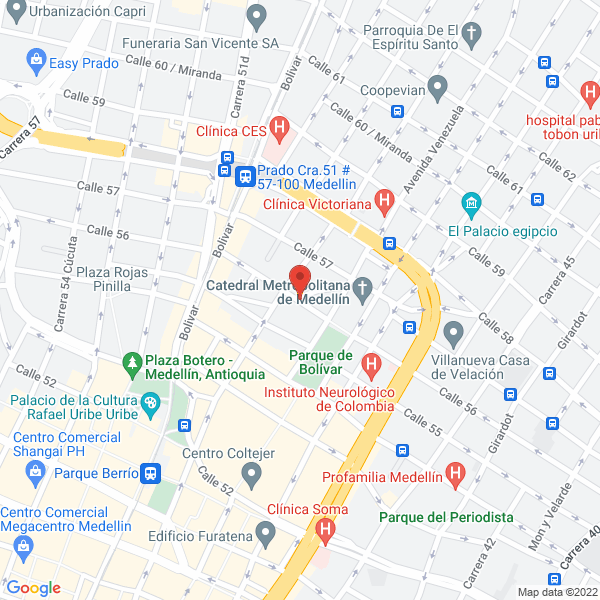 Mapa de La Catedral Artesanias Religiosas