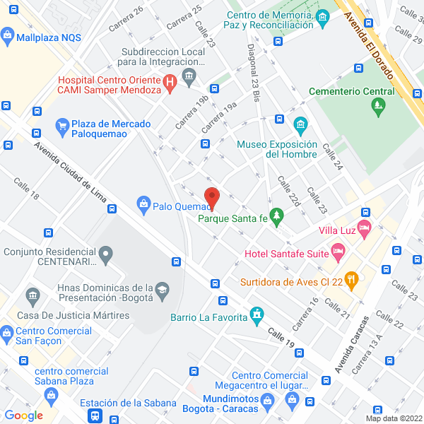 Mapa de Metálicas Restrepo