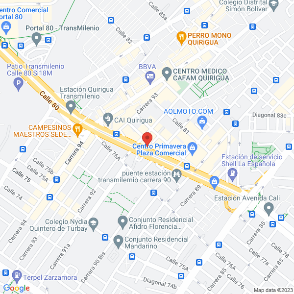 Mapa de Metro Quadrado Centro De Acabados