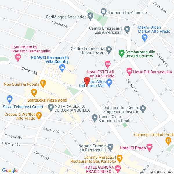 Map of Inversiones Eyco S.A.S.