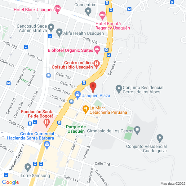 Mapa de Metro Televisión Ltda.