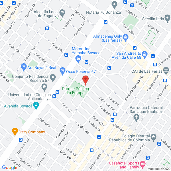 Mapa de Metropolitana Eventos & Juzgamiento S.A.S.