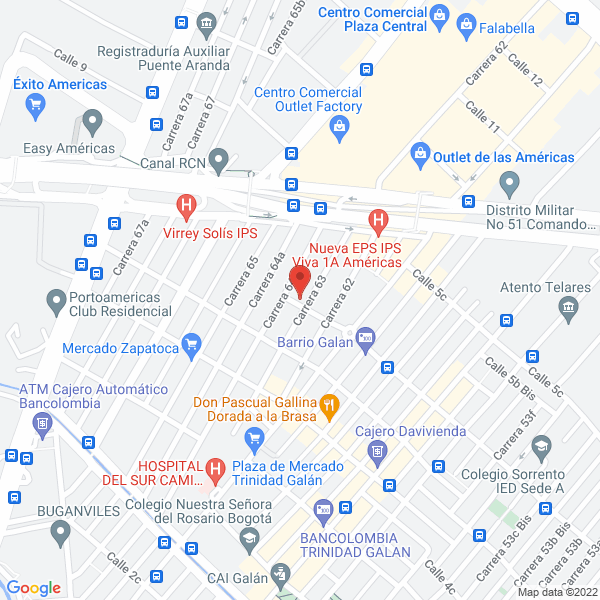 Mapa de Moriah Company S.A.S. - Quiero Clientes