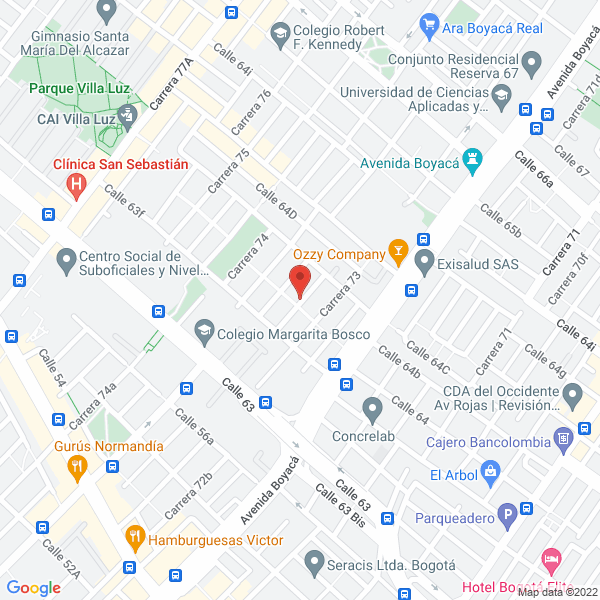Mapa de Multijuegos Recreacionales Ltda.