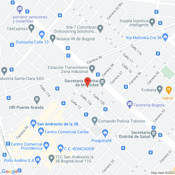 Mapa de Parqueadero San Carlos Sanabria