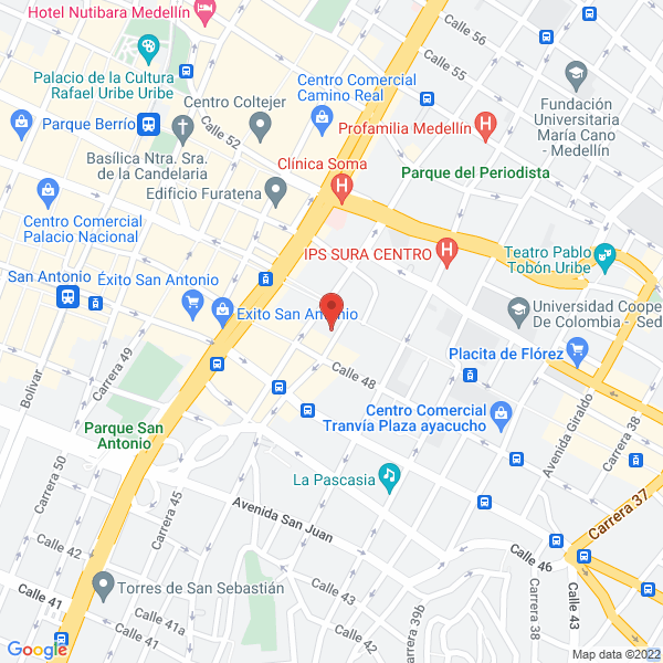 Mapa de Parqueadero San Ignacio