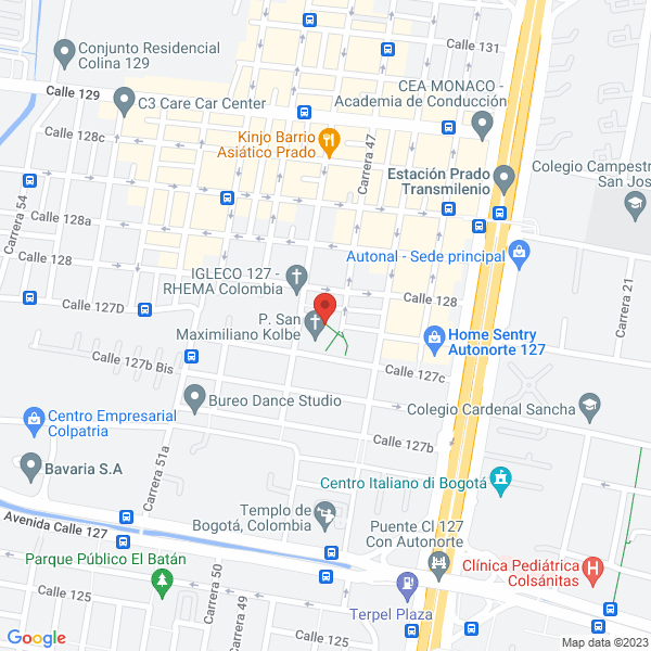 Mapa de Parroquia San Maximiliano Kolbe