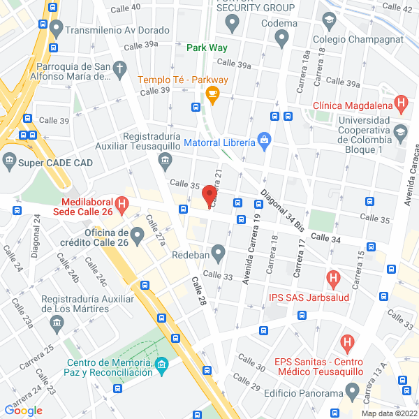 Mapa de Pastelería Y Cafetería Deltrigal